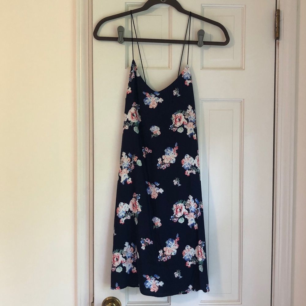 Navy Lush brand floral dress - XS